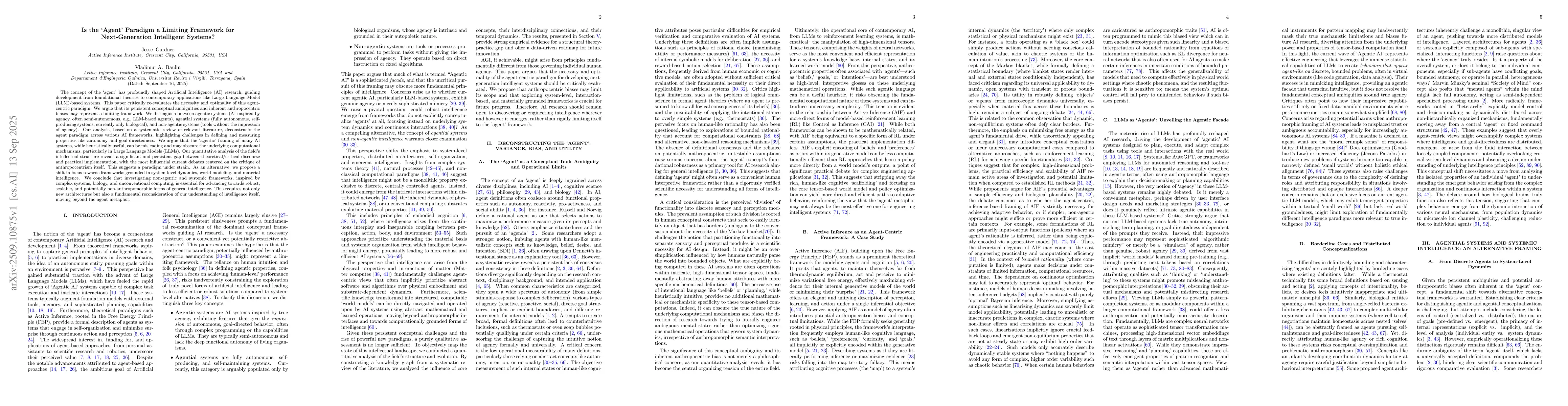 Thumbnail for Is the `Agent' Paradigm a Limiting Framework for Next-Generation
  Intelligent Systems?