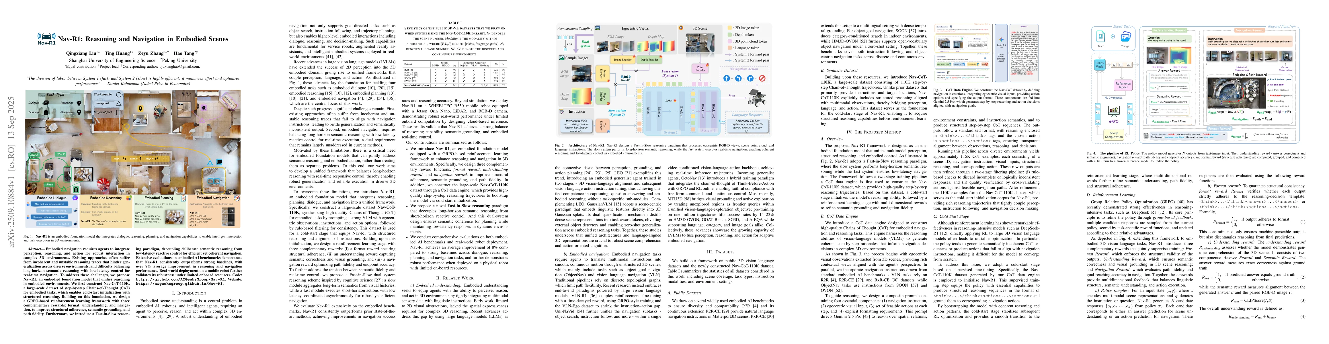 Thumbnail for Nav-R1: Reasoning and Navigation in Embodied Scenes