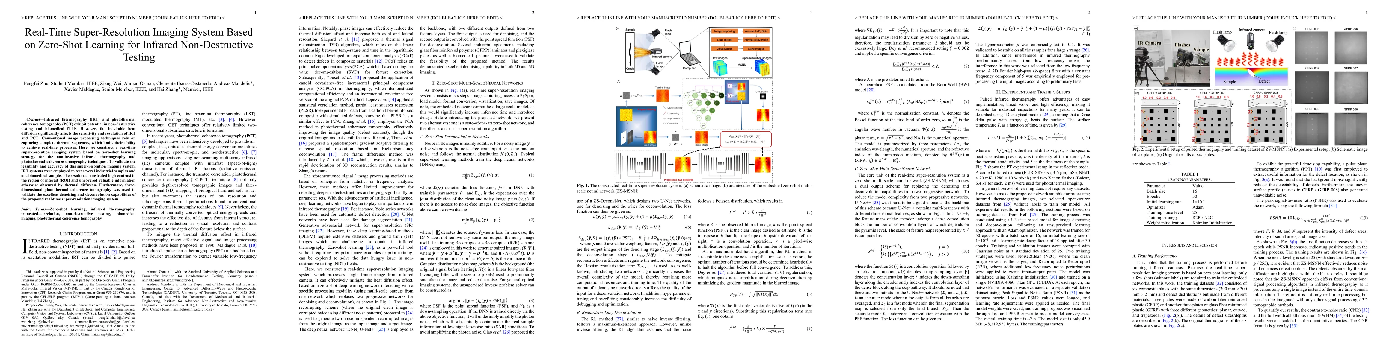 Thumbnail for Real-Time Super-Resolution Imaging System Based on Zero-Shot Learning
  for Infrared Non-Destructive Testing