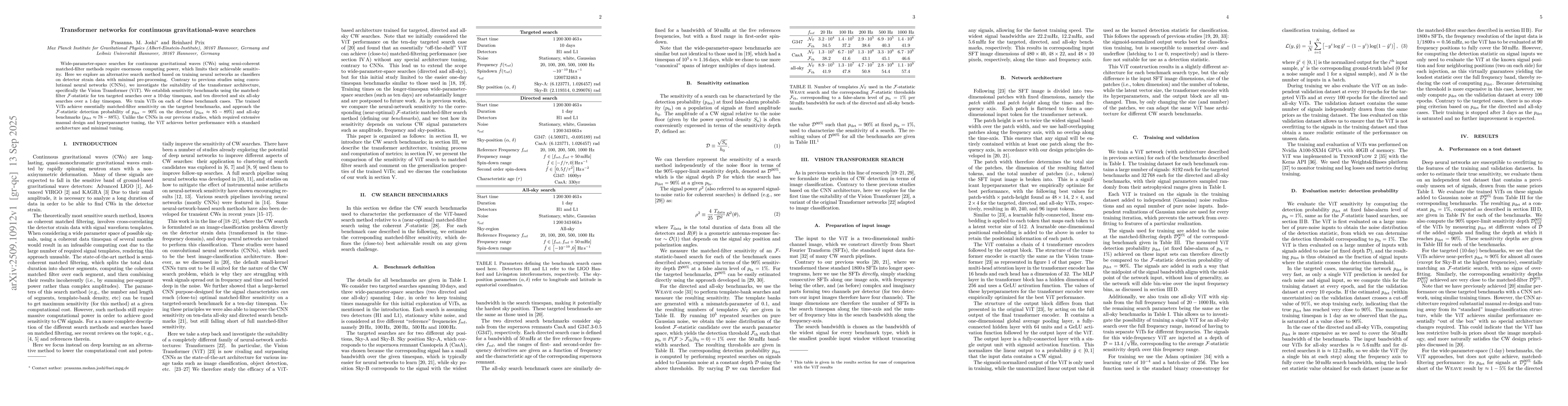 Thumbnail for Transformer Networks for Continuous Gravitational-wave Searches
