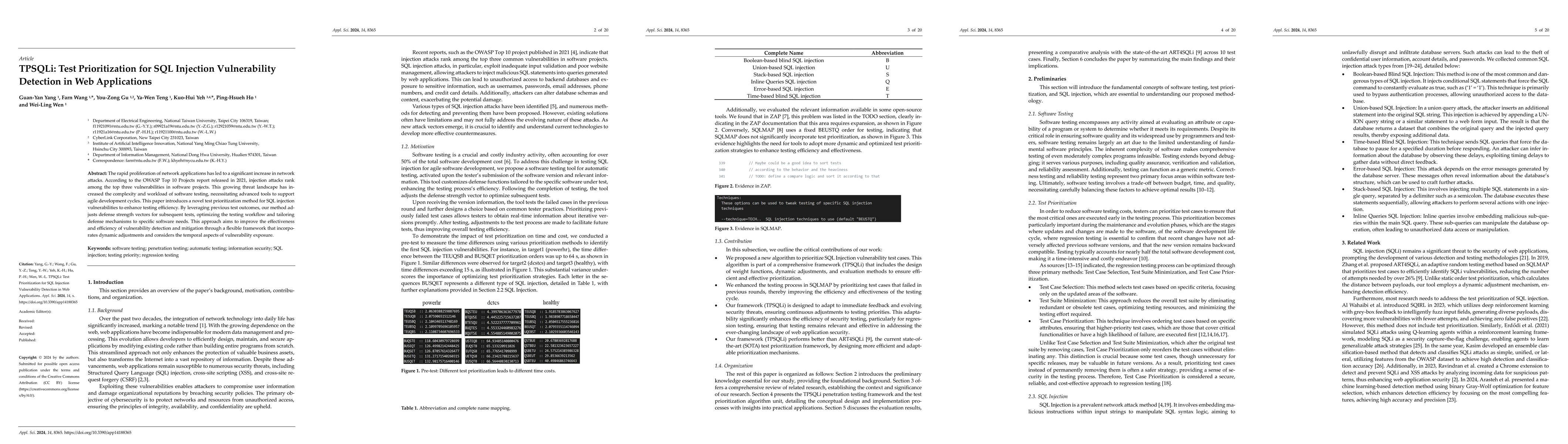 Thumbnail for TPSQLi: Test Prioritization for SQL Injection Vulnerability Detection in
  Web Applications