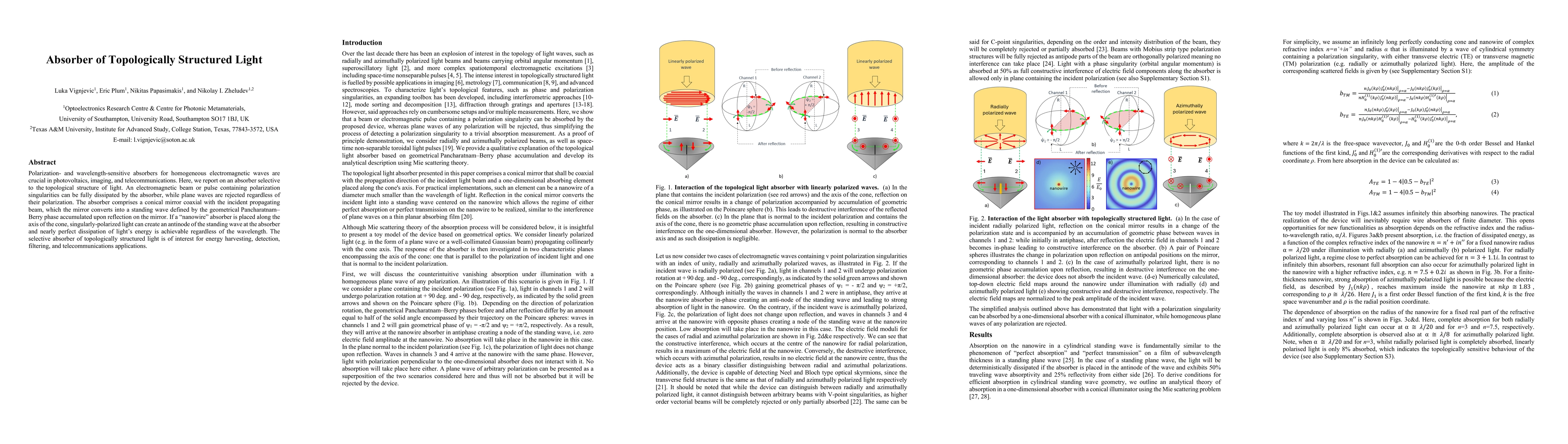 Thumbnail for Absorber of Topologically Structured Light