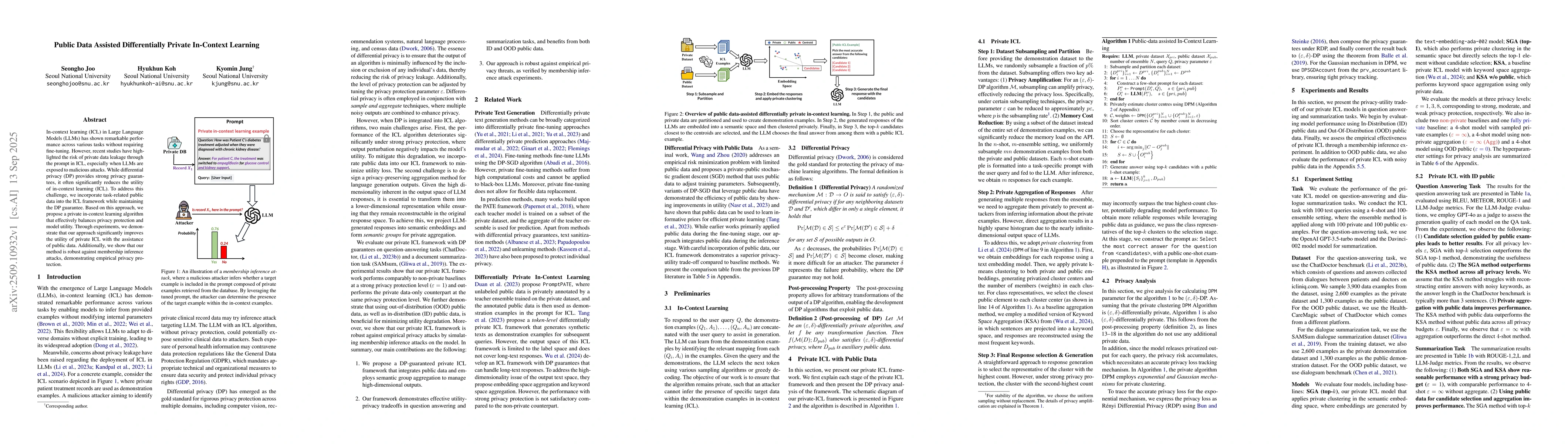 Thumbnail for Public Data Assisted Differentially Private In-Context Learning