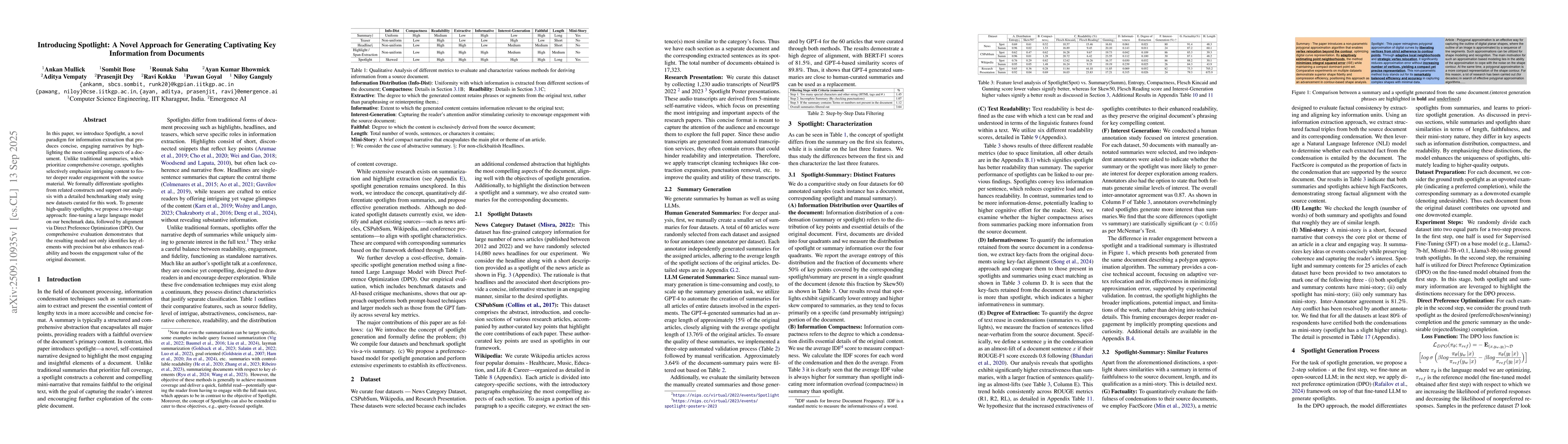 Thumbnail for Introducing Spotlight: A Novel Approach for Generating Captivating Key
  Information from Documents