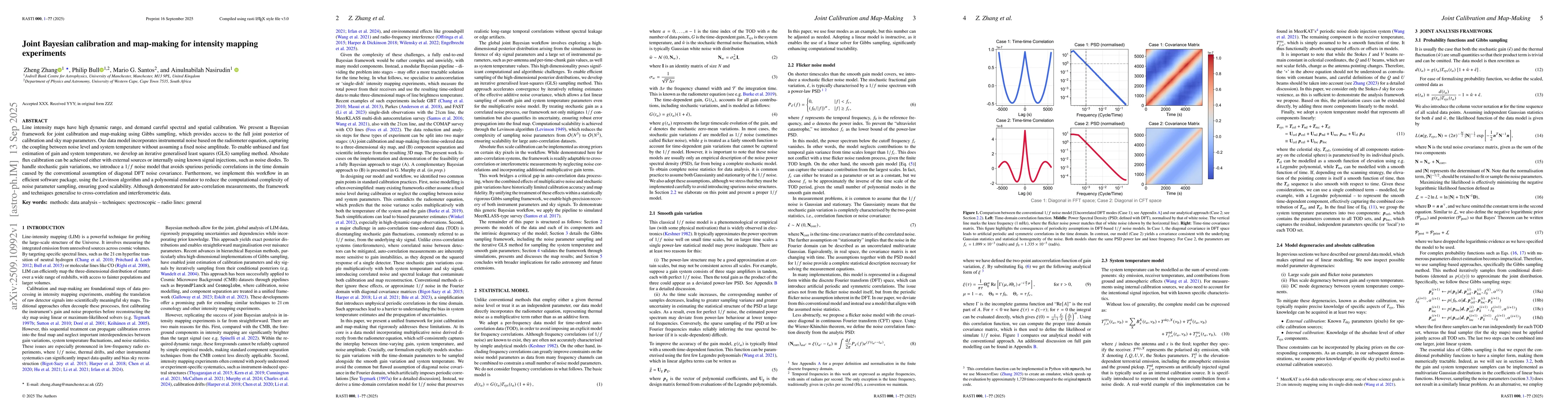 Thumbnail for Joint Bayesian calibration and map-making for intensity mapping
  experiments