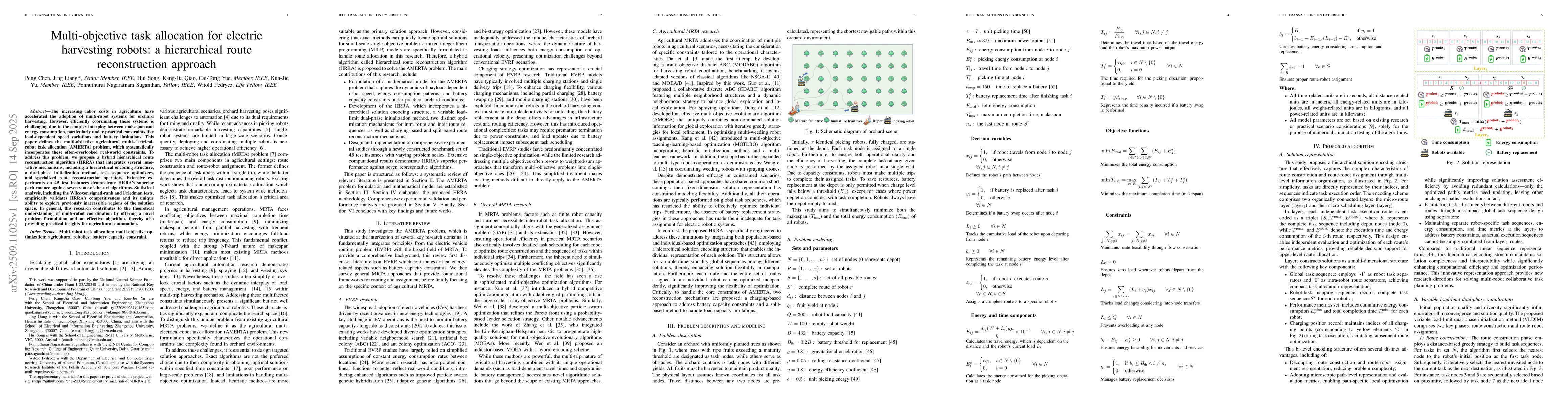 Thumbnail for Multi-objective task allocation for electric harvesting robots: a
  hierarchical route reconstruction approach