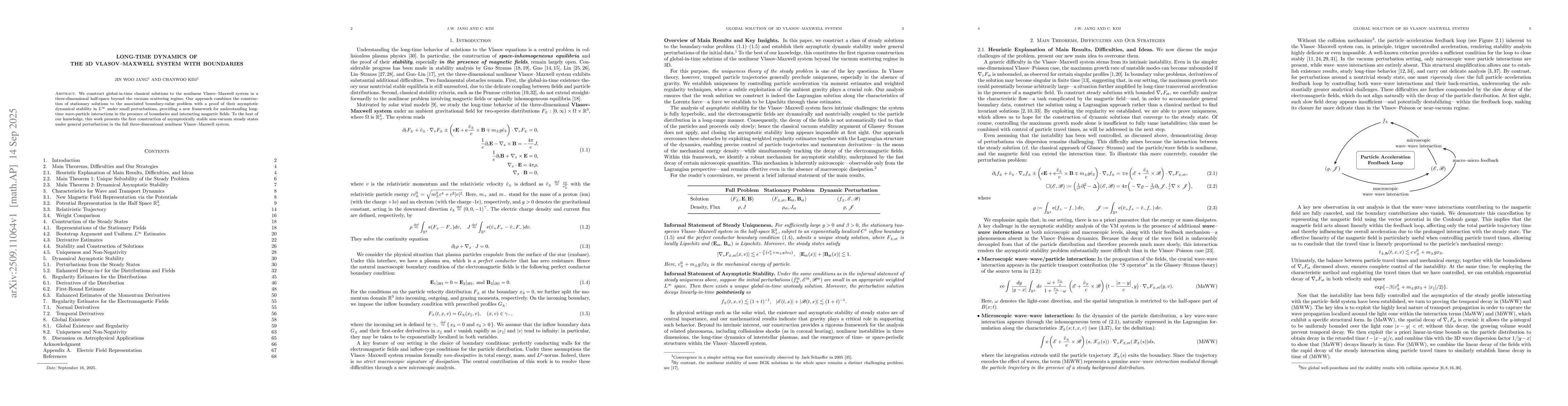 Thumbnail for Long-Time Dynamics of the 3D Vlasov-Maxwell System with Boundaries