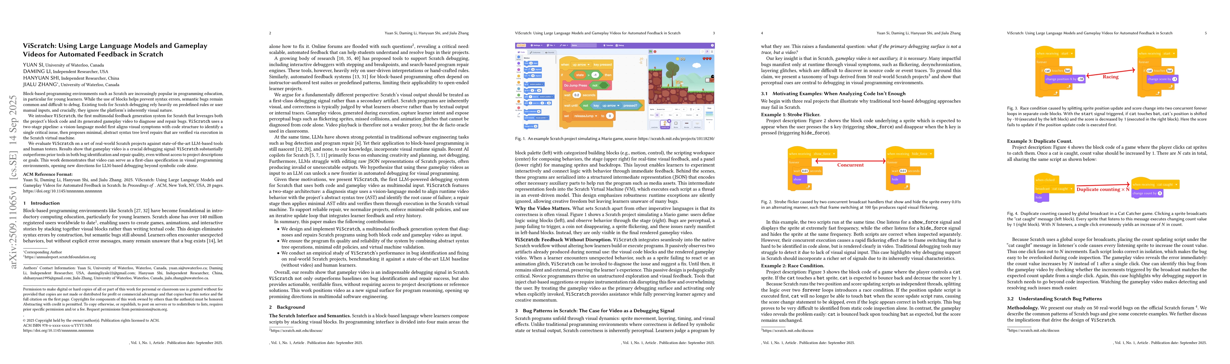 Thumbnail for ViScratch: Using Large Language Models and Gameplay Videos for Automated
  Feedback in Scratch