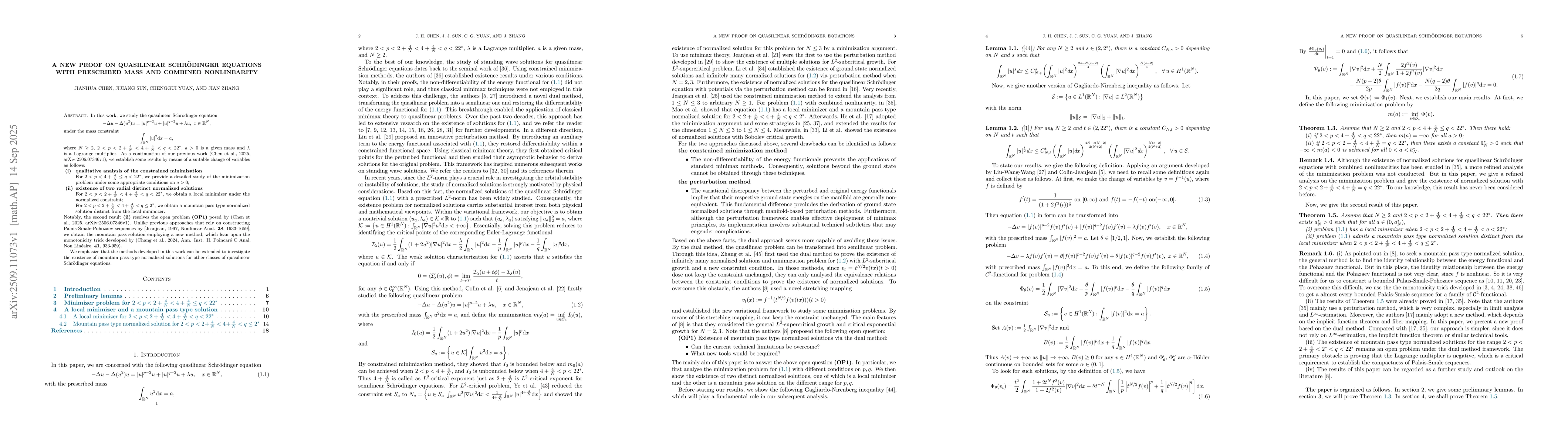 Thumbnail for A new proof on quasilinear Schrödinger equations with prescribed
  mass and combined nonlinearity
