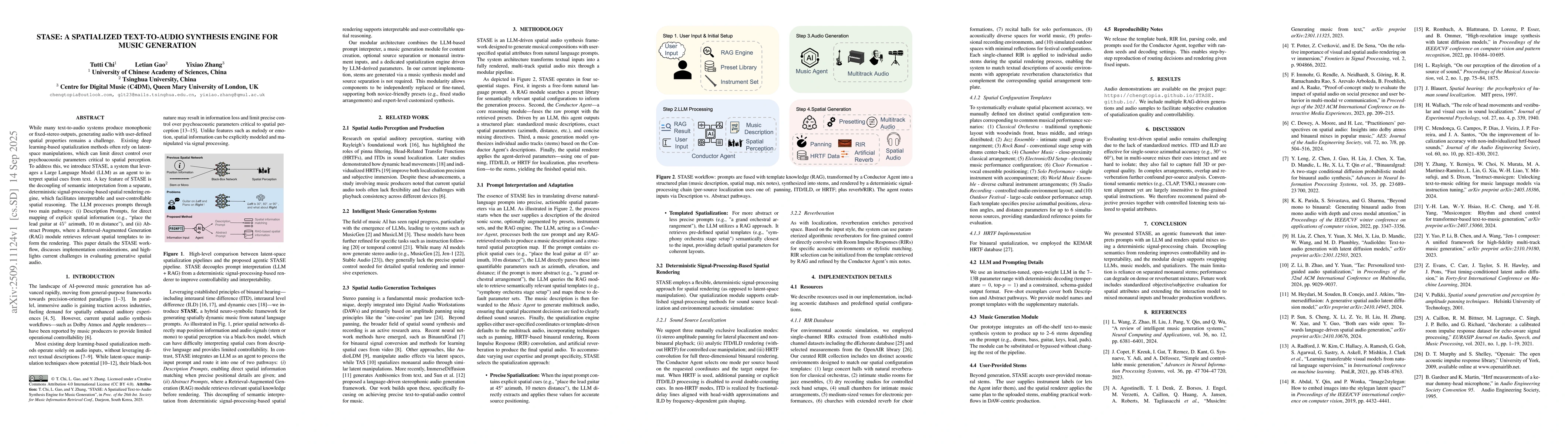 Thumbnail for STASE: A spatialized text-to-audio synthesis engine for music generation