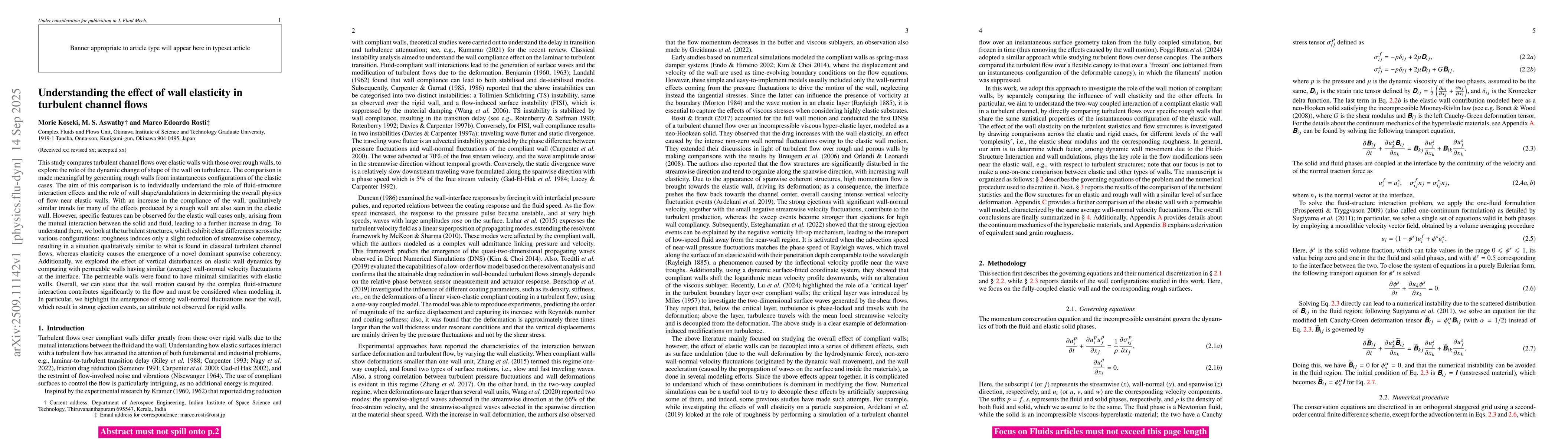 Thumbnail for Understanding the effect of wall elasticity in turbulent channel flows