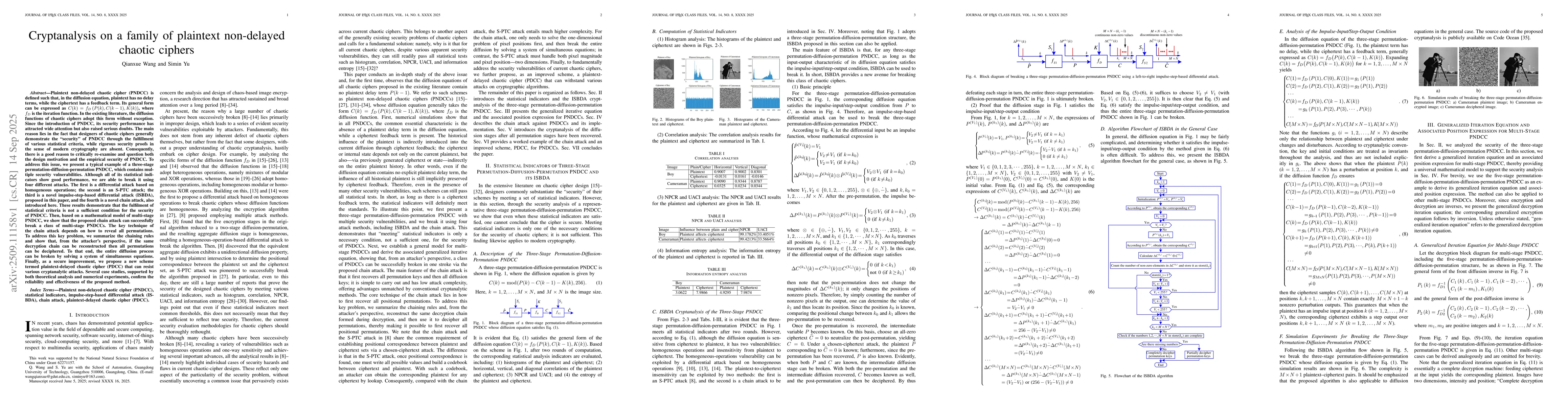 Thumbnail for Cryptanalysis and design for a family of plaintext non-delayed chaotic
  ciphers