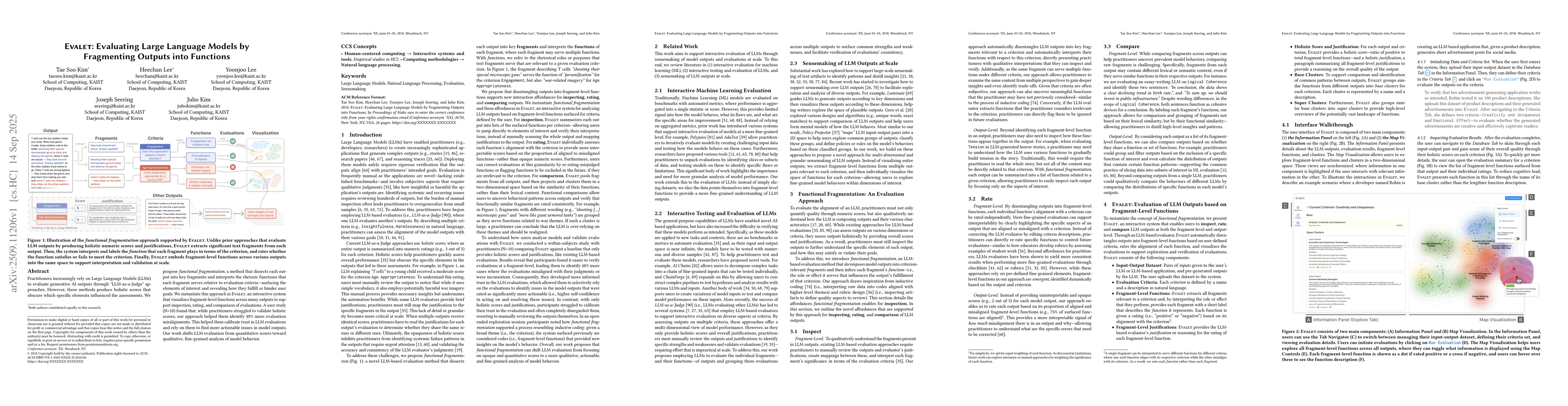 Thumbnail for Evalet: Evaluating Large Language Models by Fragmenting Outputs into
  Functions