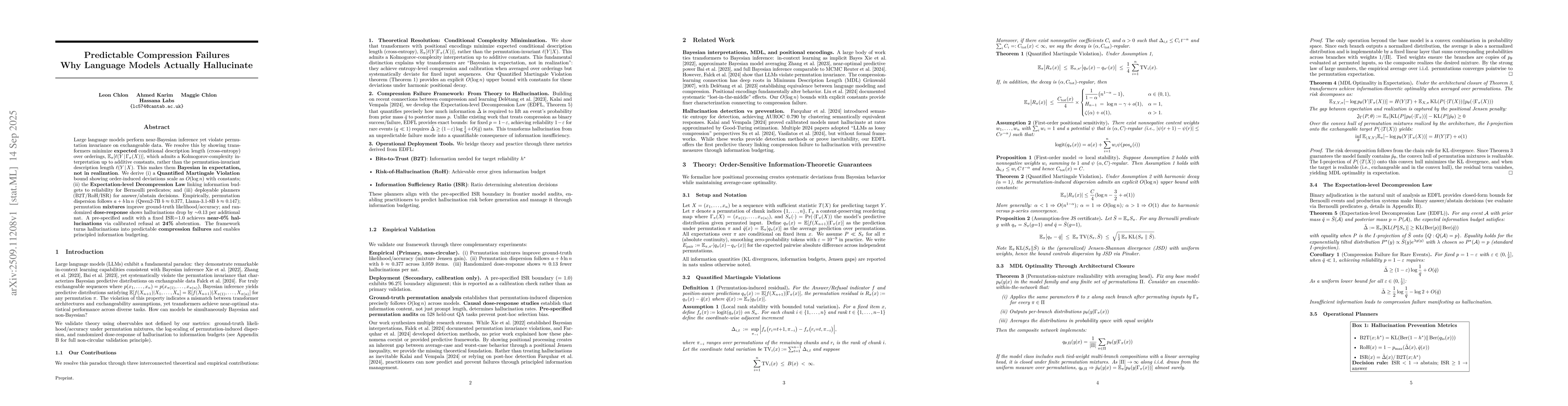 Thumbnail for Predictable Compression Failures: Why Language Models Actually
  Hallucinate