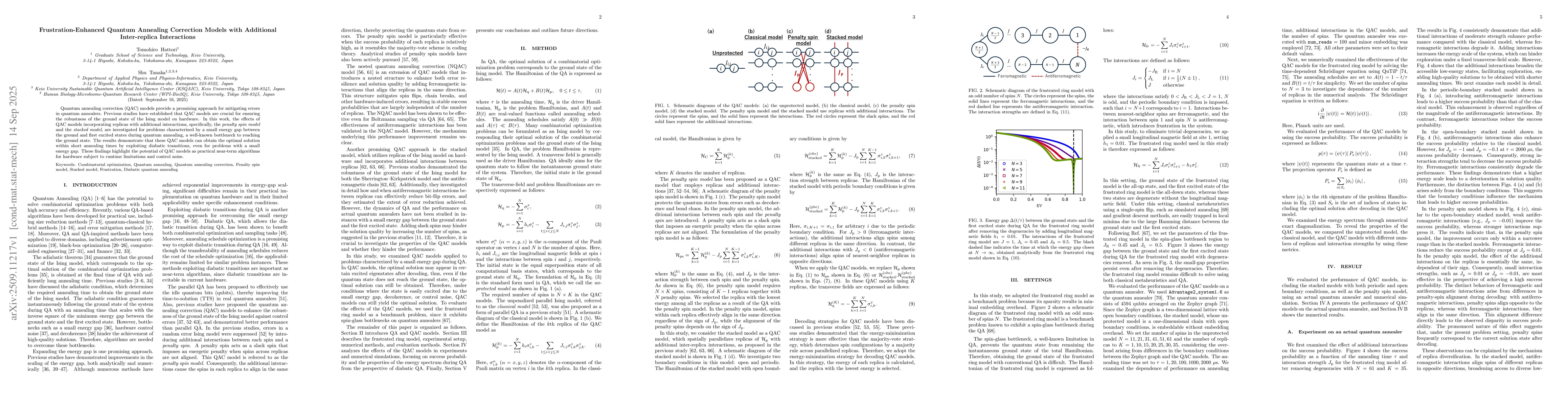 Thumbnail for Frustration-Enhanced Quantum Annealing Correction Models with Additional
  Inter-replica Interactions