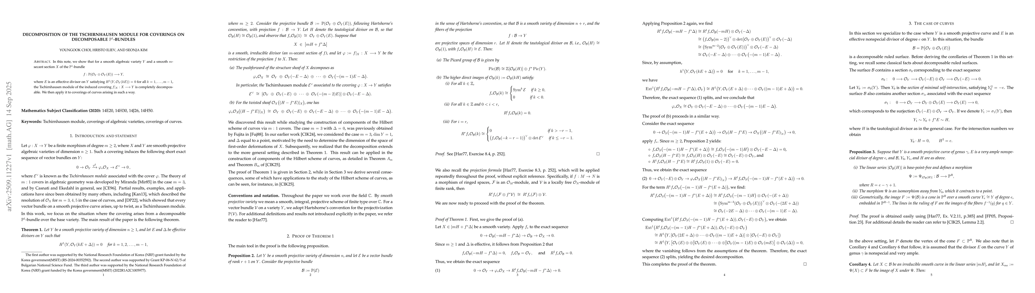 Thumbnail for Decomposition of the Tschirnhausen module for coverings on decomposable
  \texorpdfstring{$\mathbb{P}^1$}{P1}-bundles