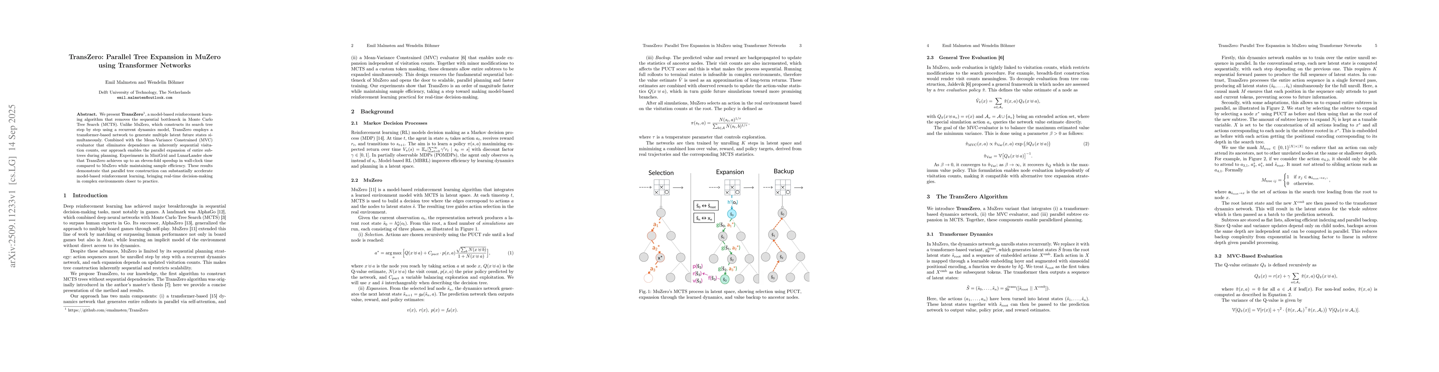 Thumbnail for TransZero: Parallel Tree Expansion in MuZero using Transformer Networks