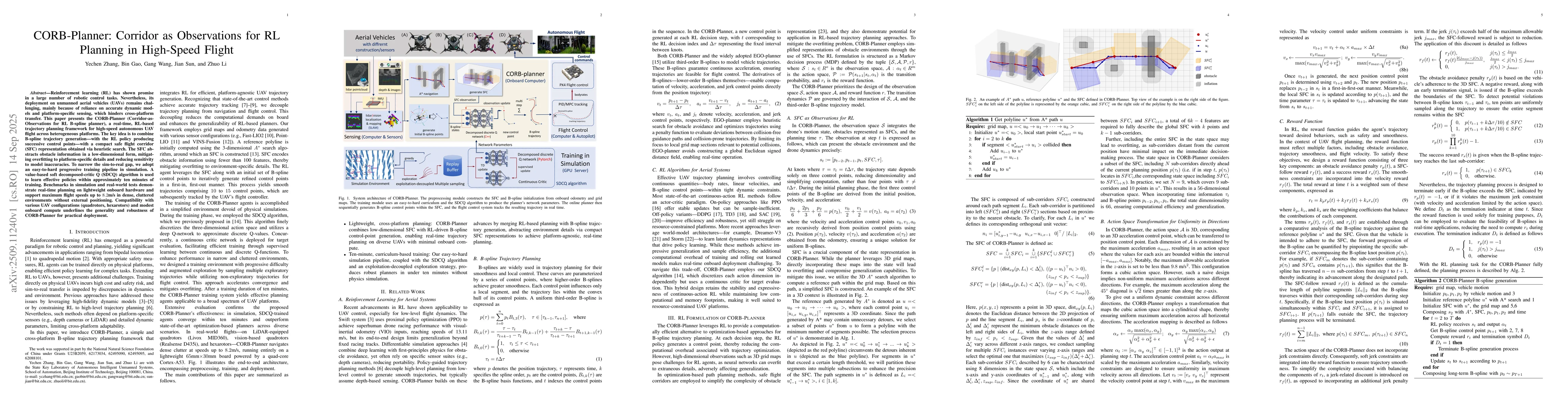Thumbnail for CORB-Planner: Corridor as Observations for RL Planning in High-Speed
  Flight