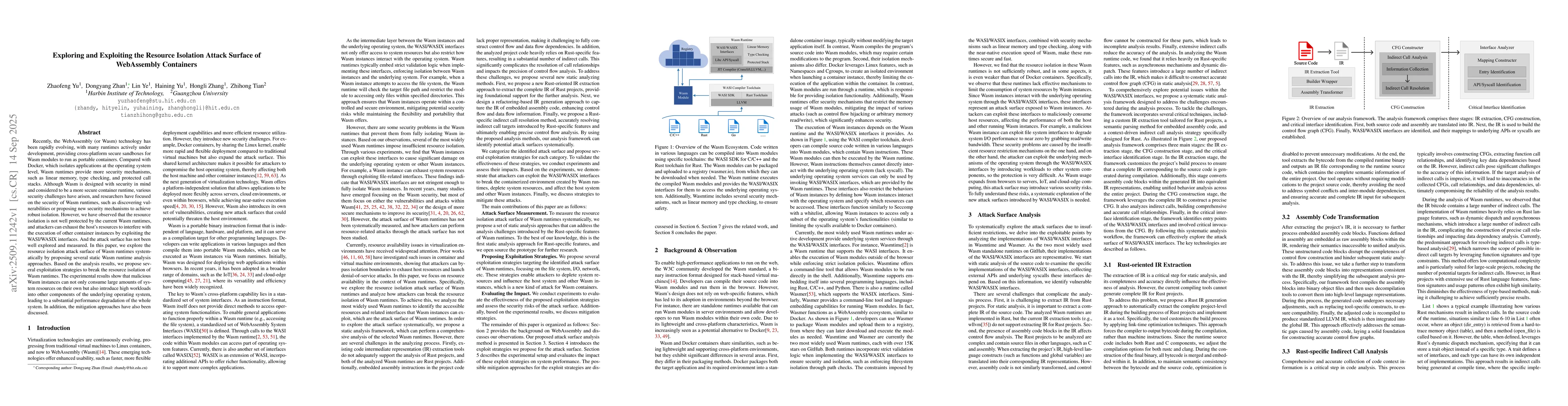 Thumbnail for Exploring and Exploiting the Resource Isolation Attack Surface of
  WebAssembly Containers