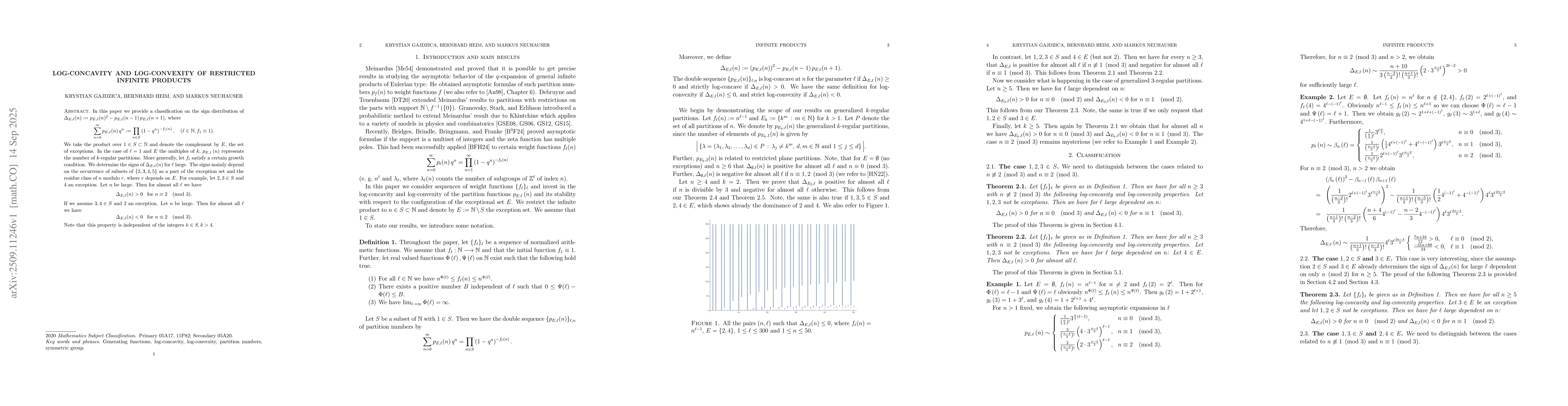 Thumbnail for Log-Concavity and Log-Convexity of Restricted Infinite Products