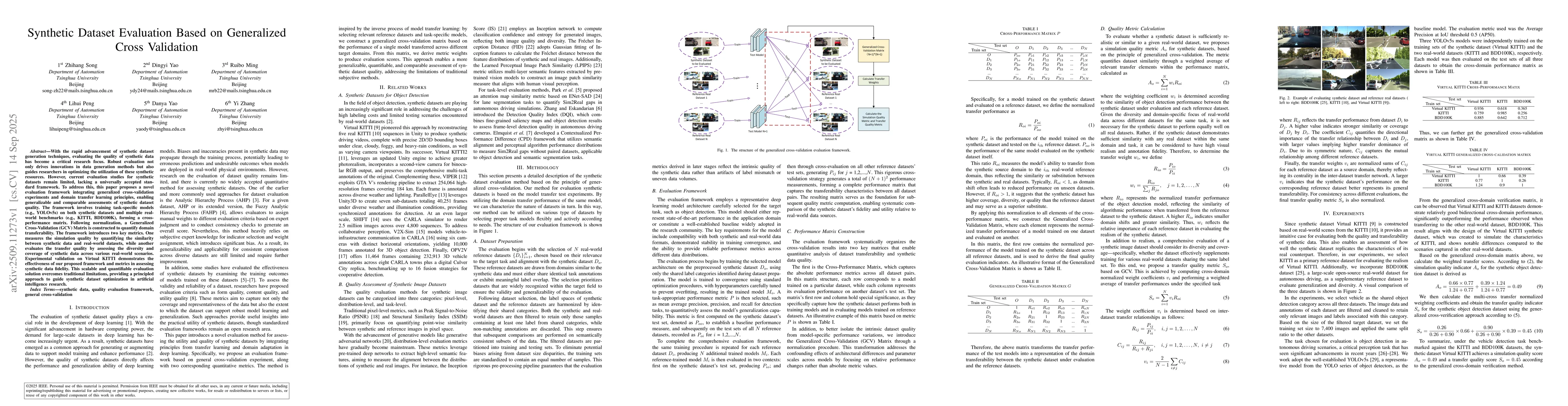 Thumbnail for Synthetic Dataset Evaluation Based on Generalized Cross Validation