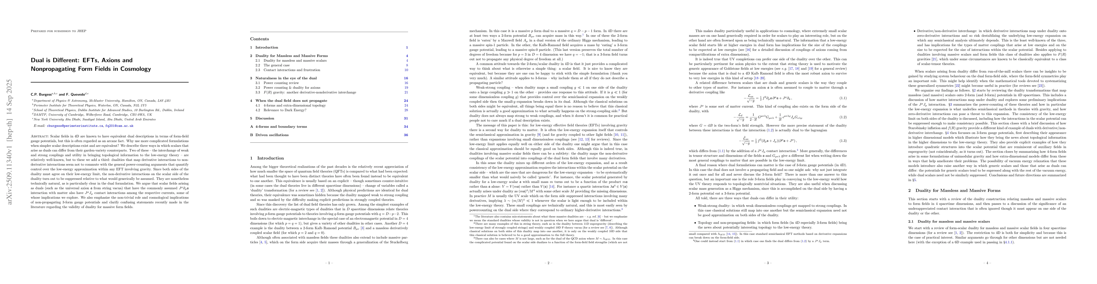 Thumbnail for Dual is Different: EFTs, Axions and Nonpropagating Form Fields in
  Cosmology