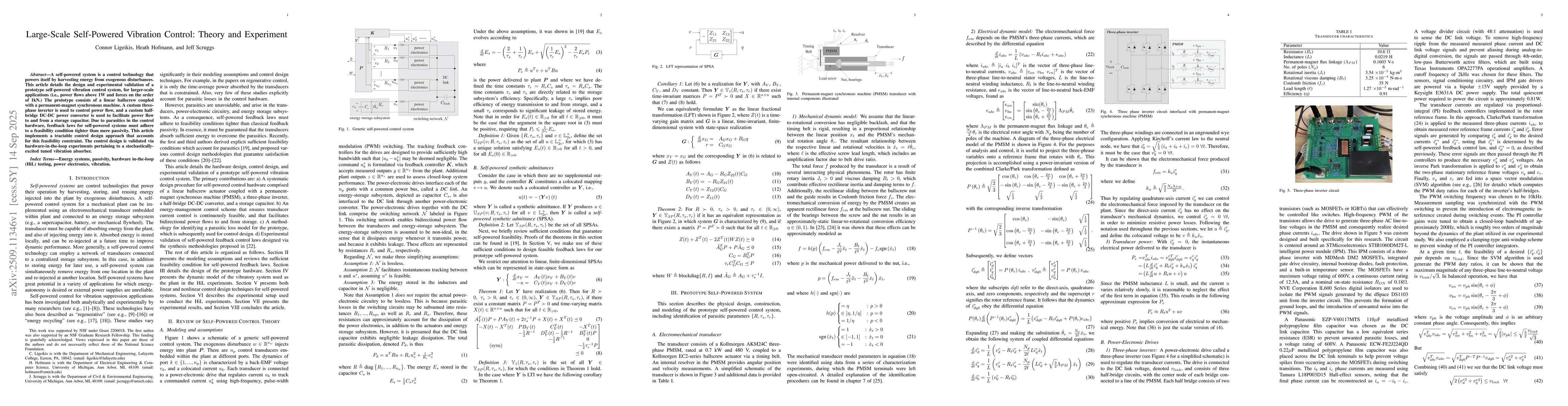 Thumbnail for Large-Scale Self-Powered Vibration Control: Theory and Experiment