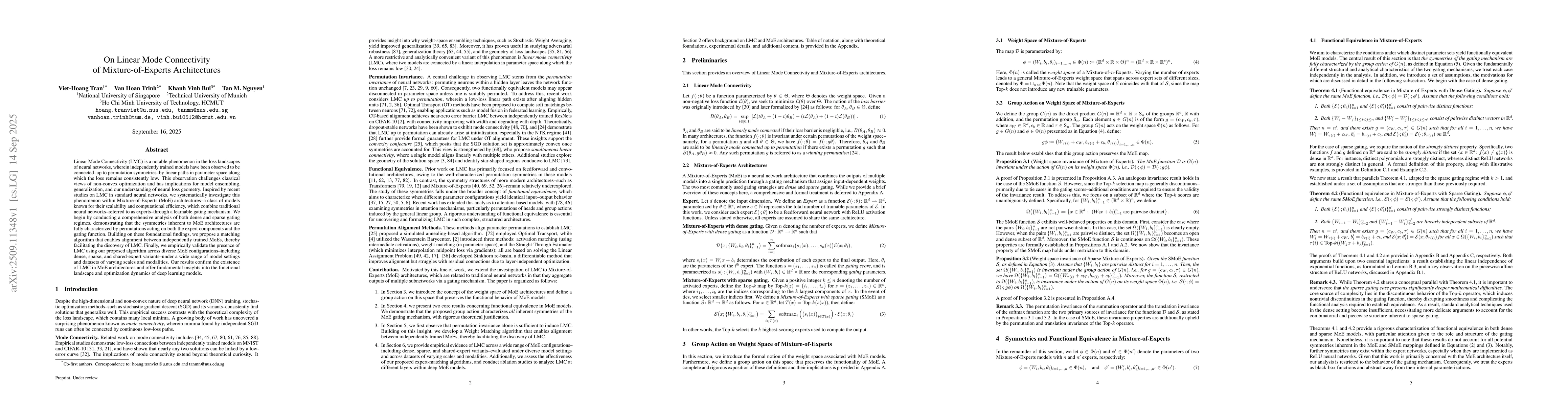 Thumbnail for On Linear Mode Connectivity of Mixture-of-Experts Architectures