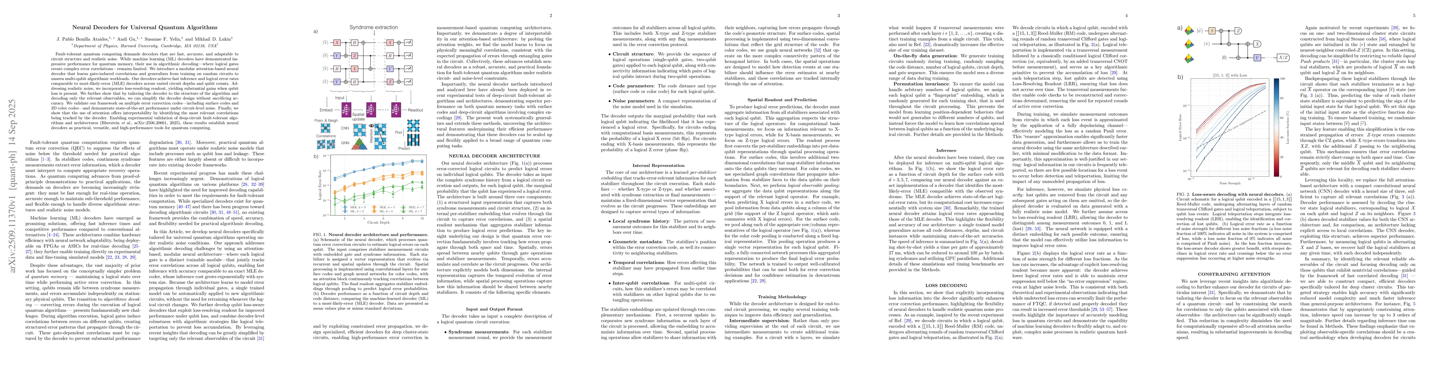 Thumbnail for Neural Decoders for Universal Quantum Algorithms