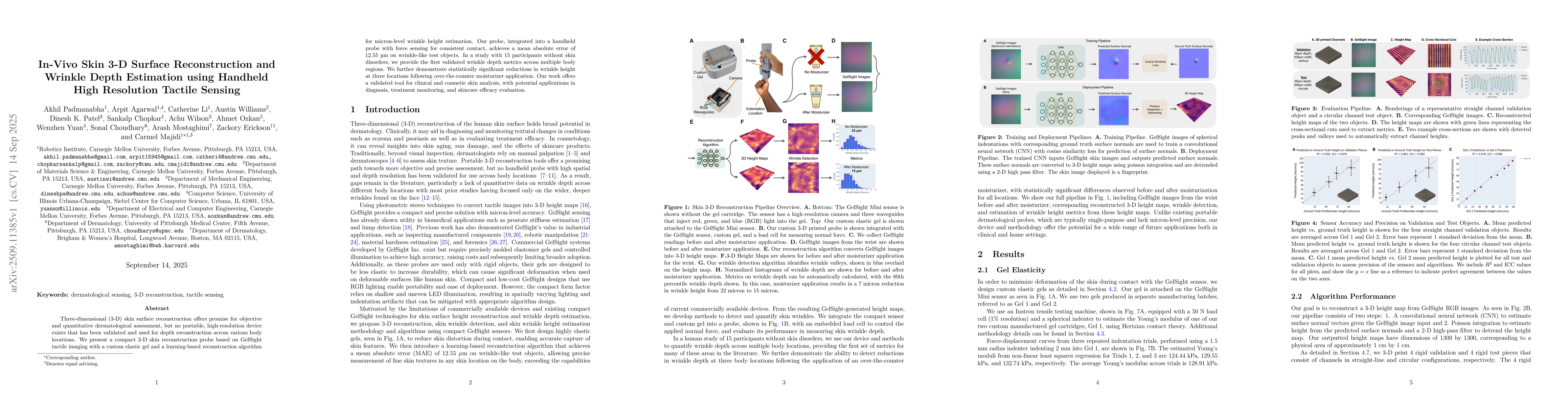 Thumbnail for In-Vivo Skin 3-D Surface Reconstruction and Wrinkle Depth Estimation
  using Handheld High Resolution Tactile Sensing