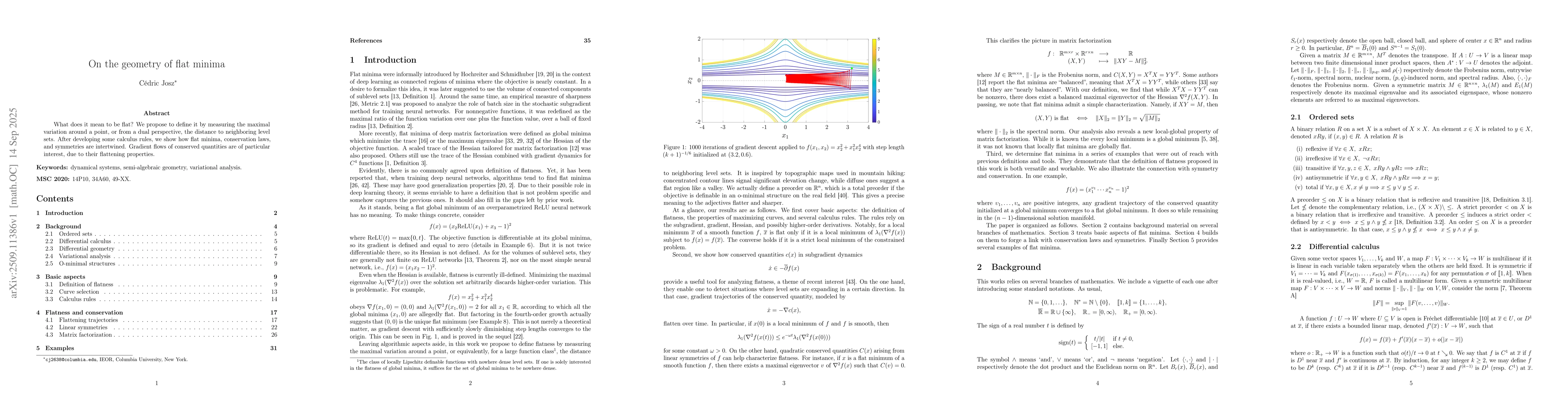 Thumbnail for On the geometry of flat minima
