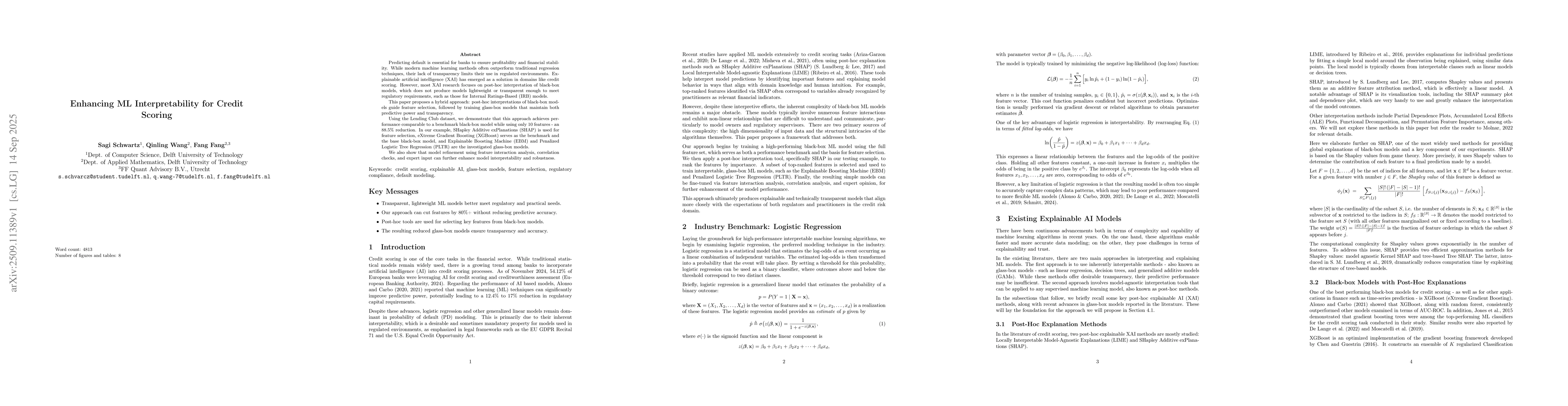 Thumbnail for Enhancing ML Models Interpretability for Credit Scoring