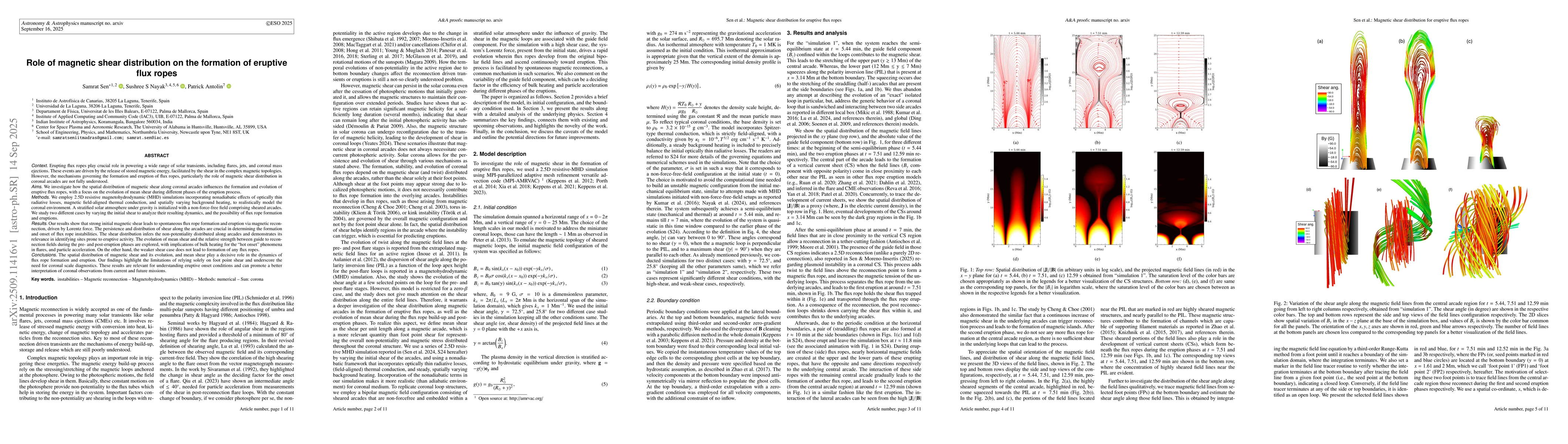Thumbnail for Role of magnetic shear distribution on the formation of eruptive flux
  ropes