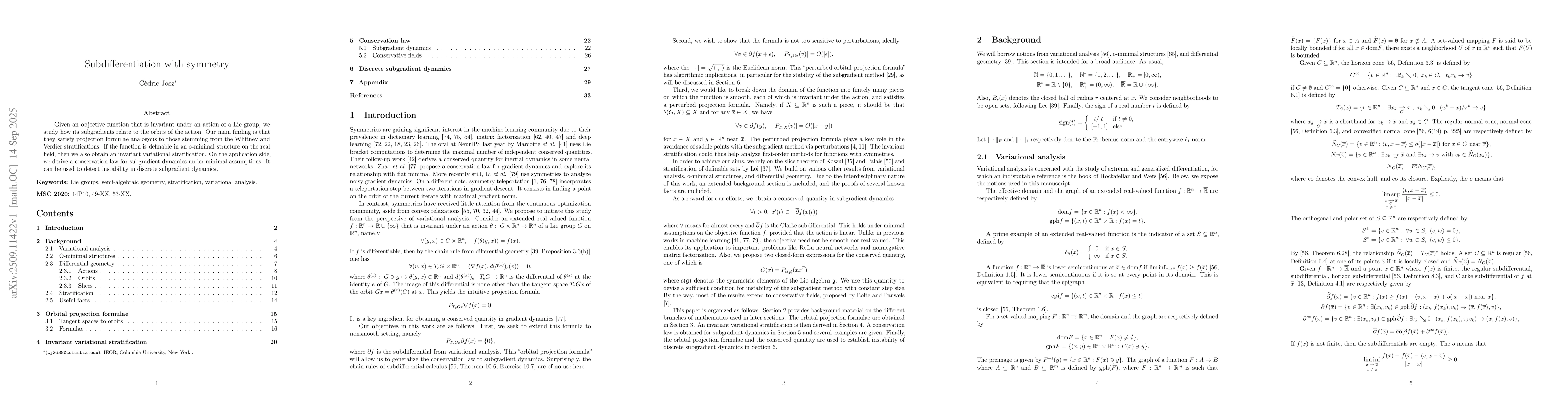 Thumbnail for Subdifferentiation with symmetry