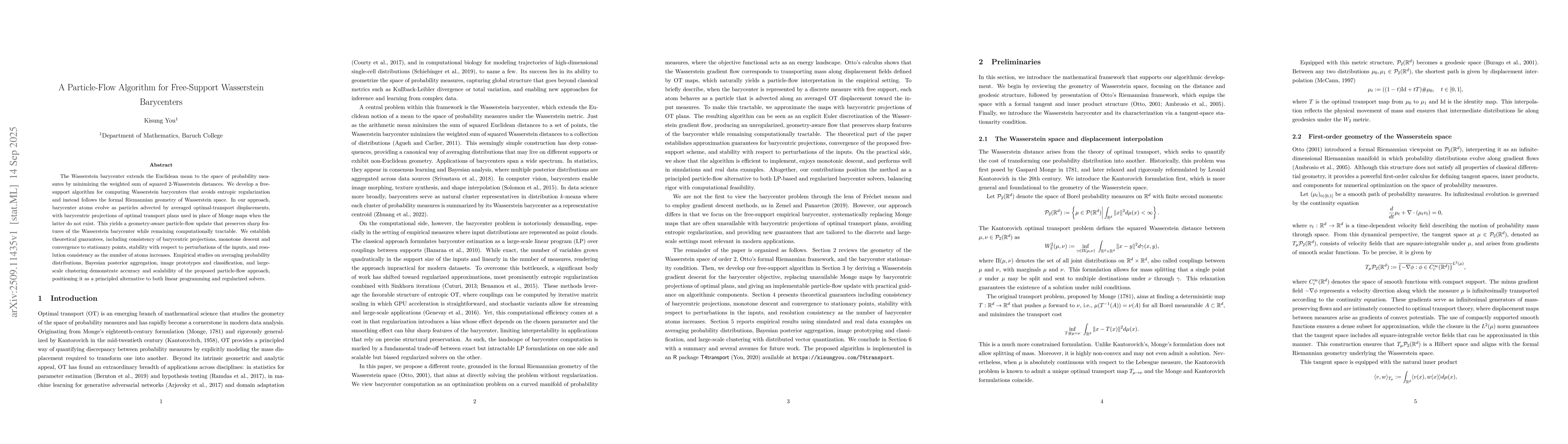 Thumbnail for A Particle-Flow Algorithm for Free-Support Wasserstein Barycenters