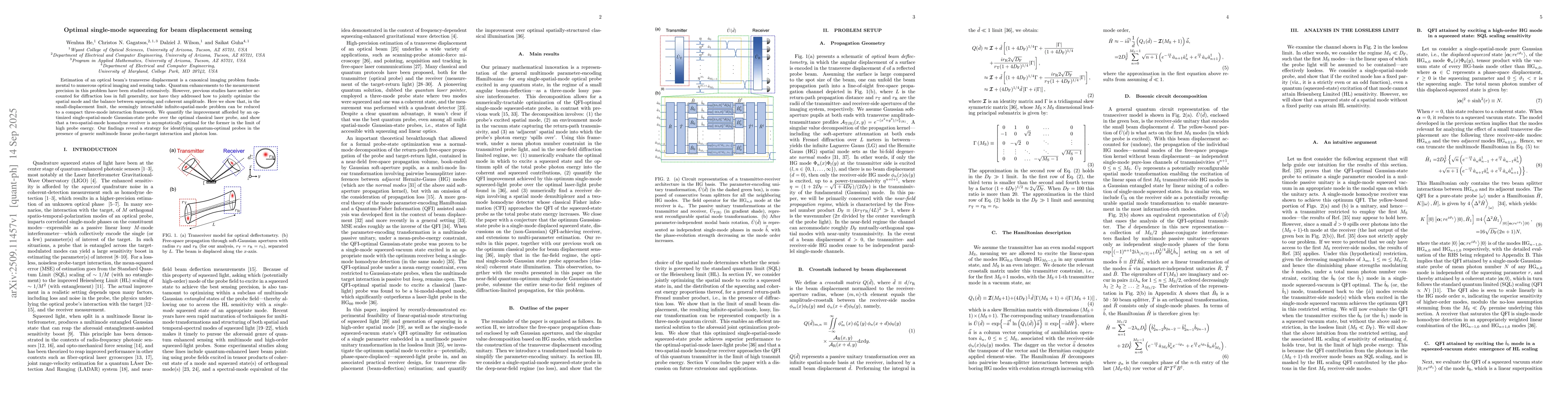 Thumbnail for Optimal single-mode squeezing for beam displacement sensing