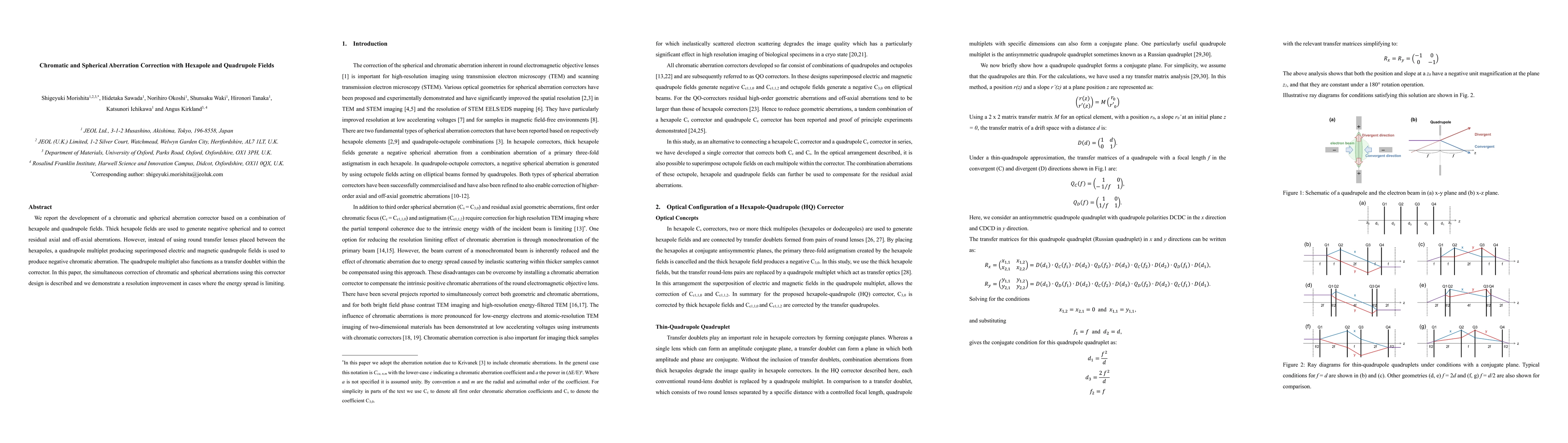 Thumbnail for Chromatic and Spherical Aberration Correction with Hexapole and
  Quadrupole Fields