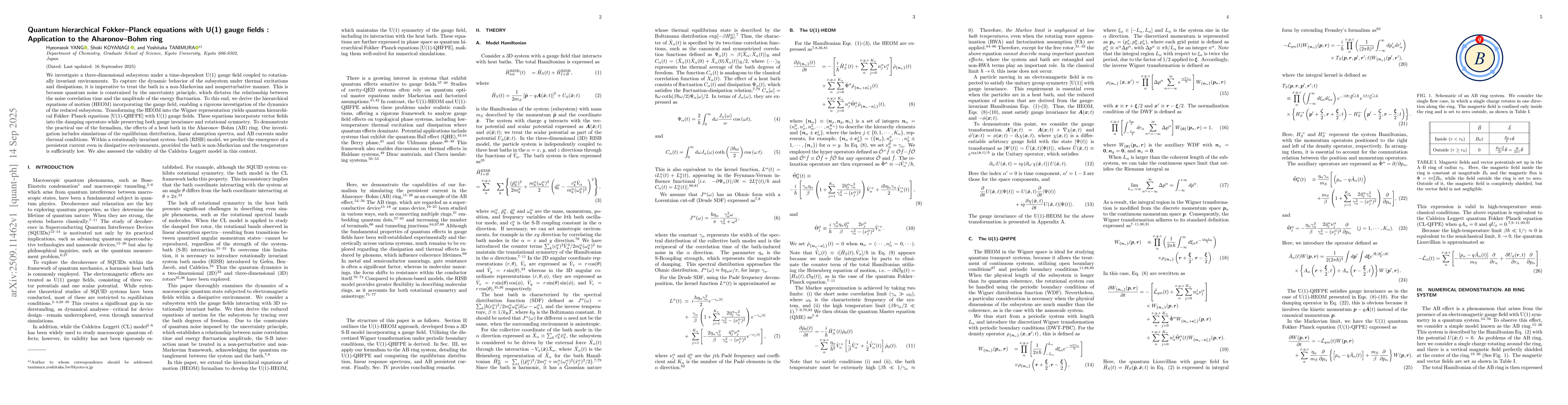Thumbnail for Quantum hierarchical Fokker-Planck equations with U(1) gauge fields:
  Application to the Aharonov-Bohm ring
