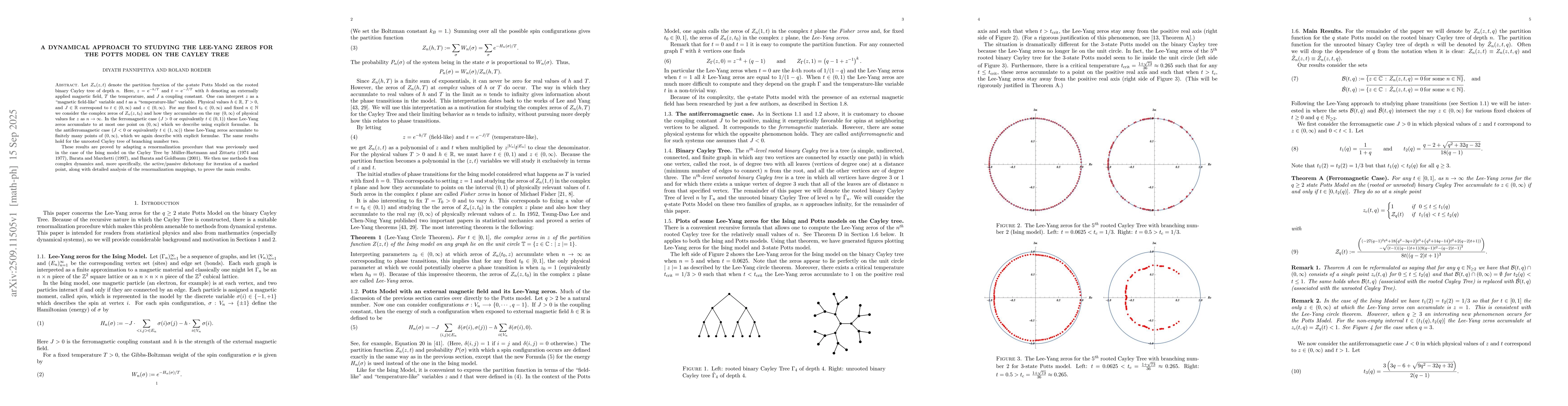 Thumbnail for A dynamical approach to studying the Lee-Yang zeros for the Potts Model
  on the Cayley Tree