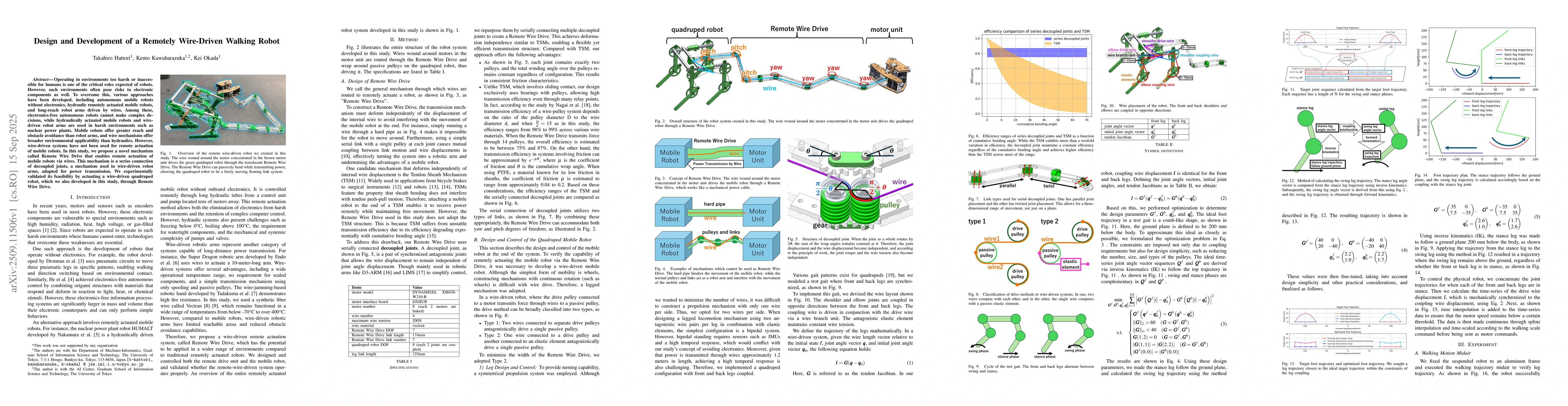 Thumbnail for Design and Development of a Remotely Wire-Driven Walking Robot