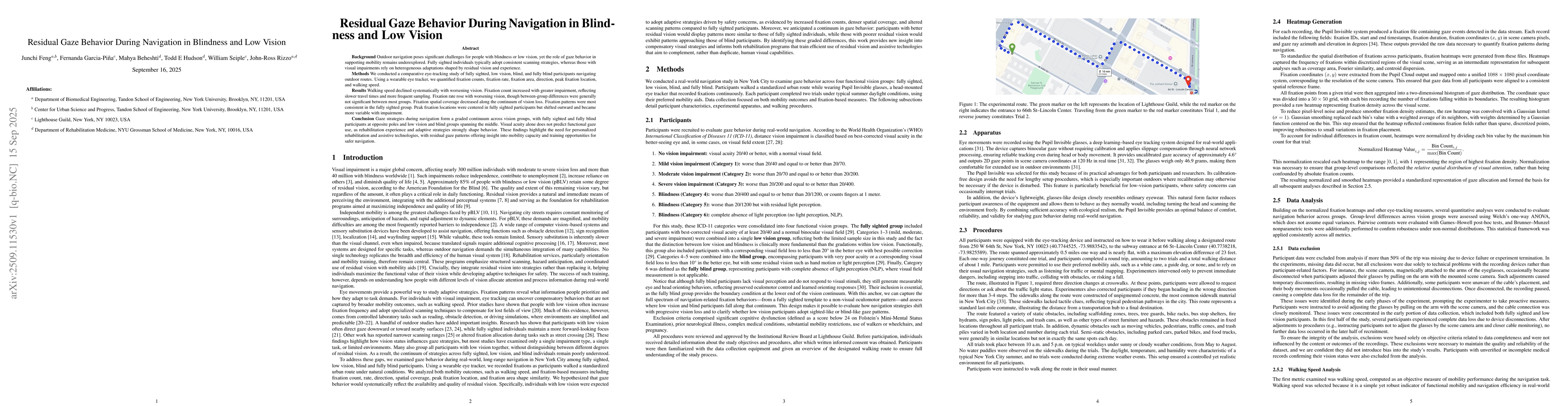 Thumbnail for Residual Gaze Behavior During Navigation in Blindness and Low Vision