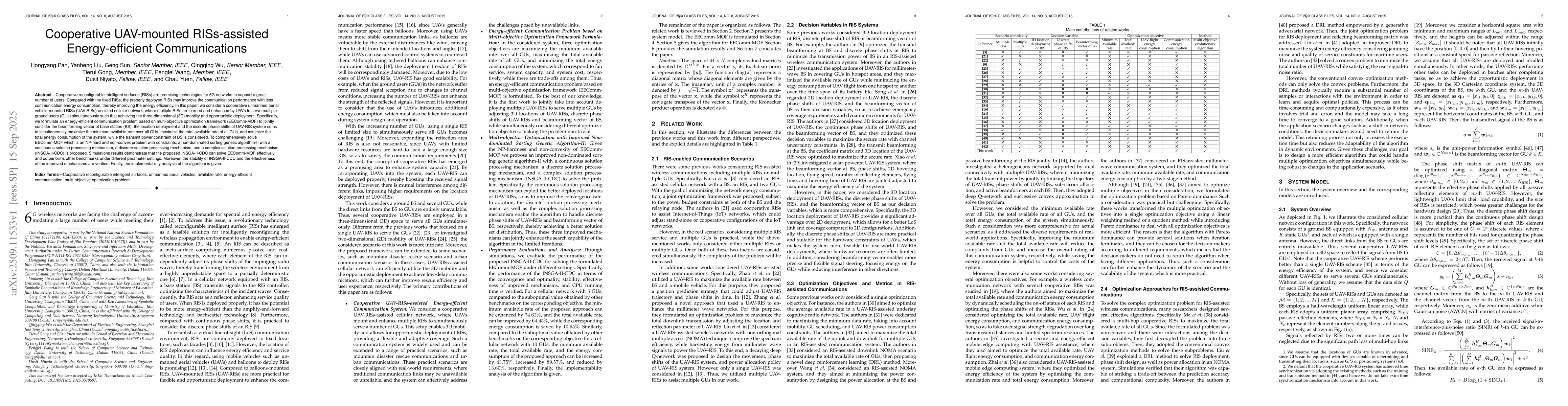 Thumbnail for Cooperative UAV-mounted RISs-assisted Energy-efficient Communications