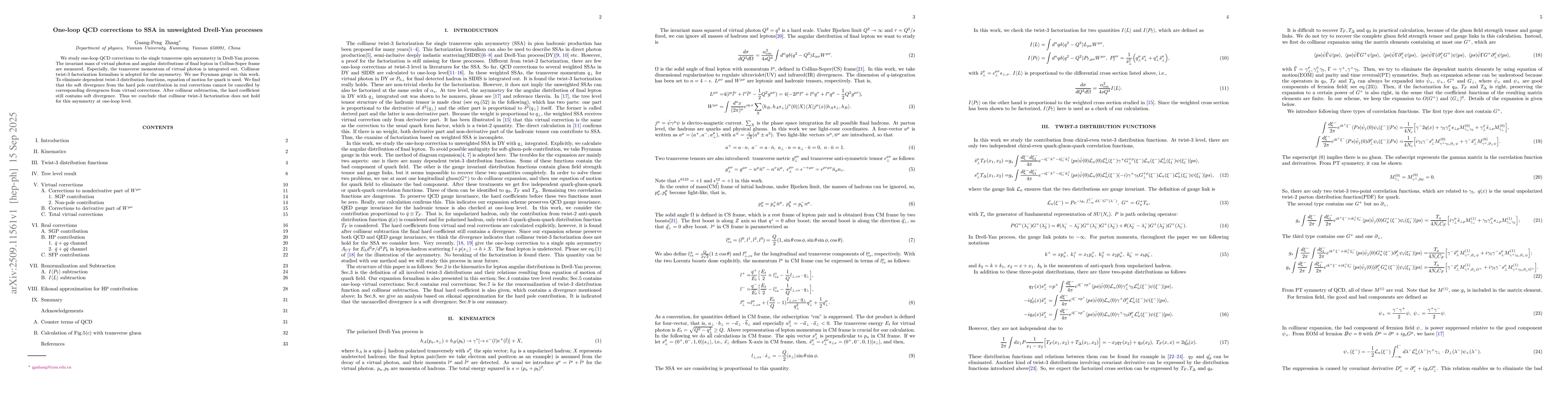 Thumbnail for One-loop QCD corrections to SSA in unweighted Drell-Yan processes
