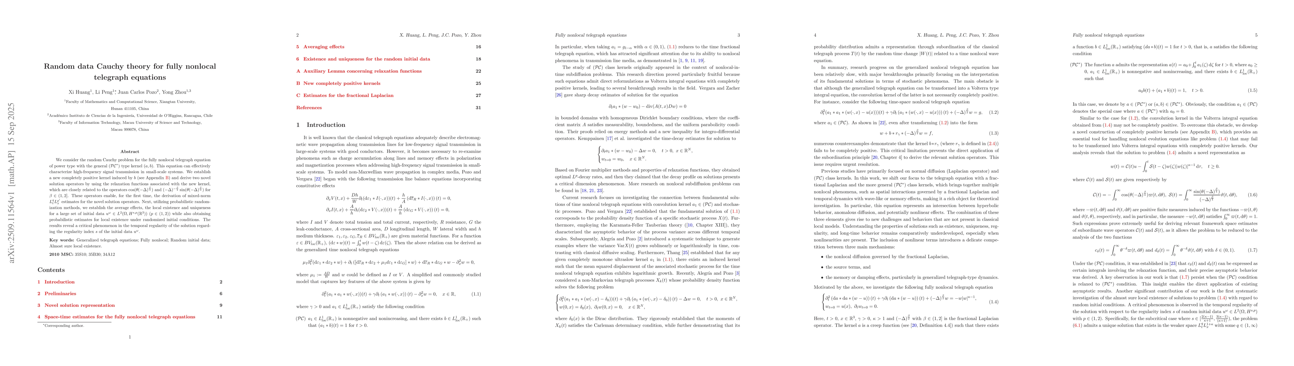 Thumbnail for Random data Cauchy theory for fully nonlocal telegraph equations