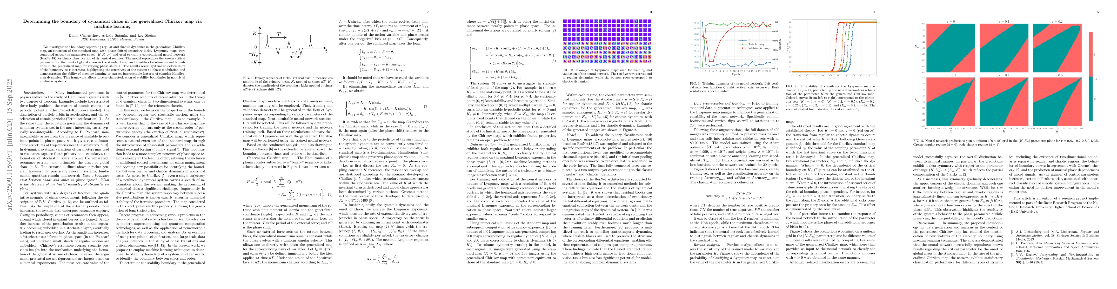 Thumbnail for Determining the boundary of dynamical chaos in the generalized Chirikov
  map via machine learning