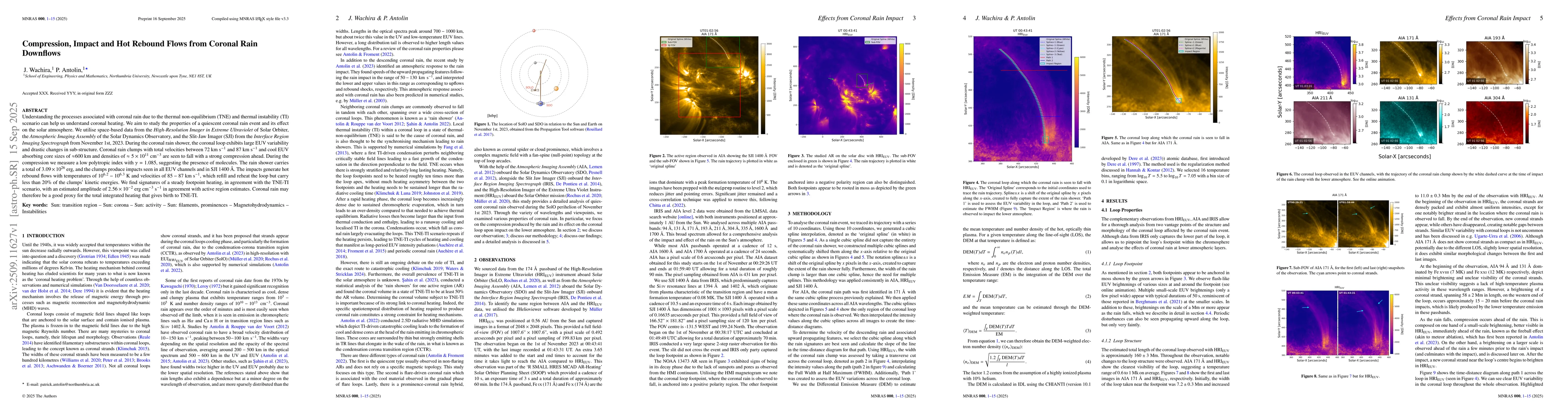 Thumbnail for Compression, Impact and Hot Rebound Flows from Coronal Rain Downflows