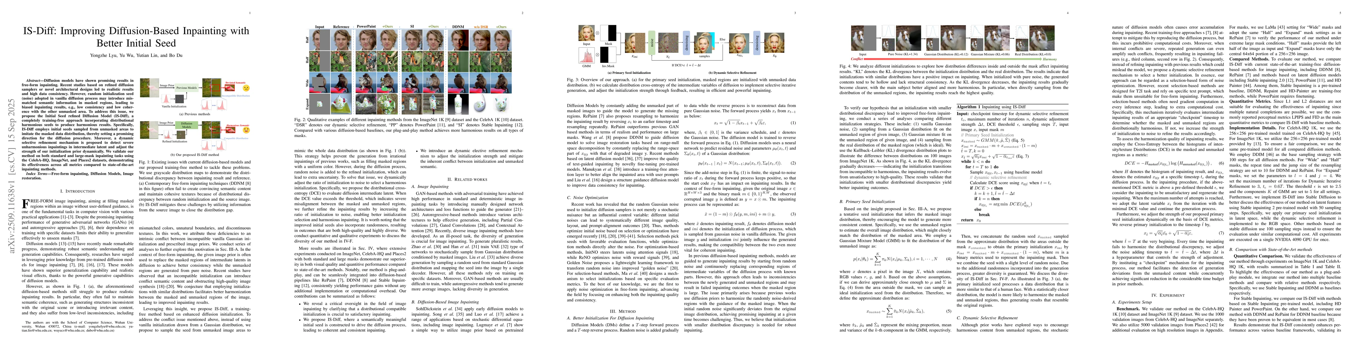 Thumbnail for IS-Diff: Improving Diffusion-Based Inpainting with Better Initial Seed