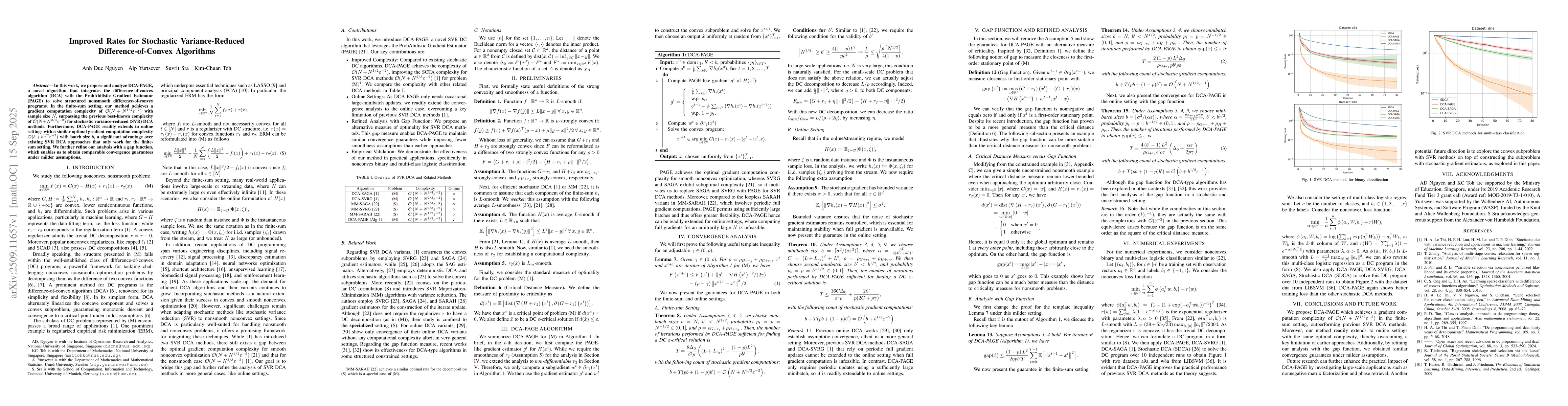 Thumbnail for Improved Rates for Stochastic Variance-Reduced Difference-of-Convex
  Algorithms