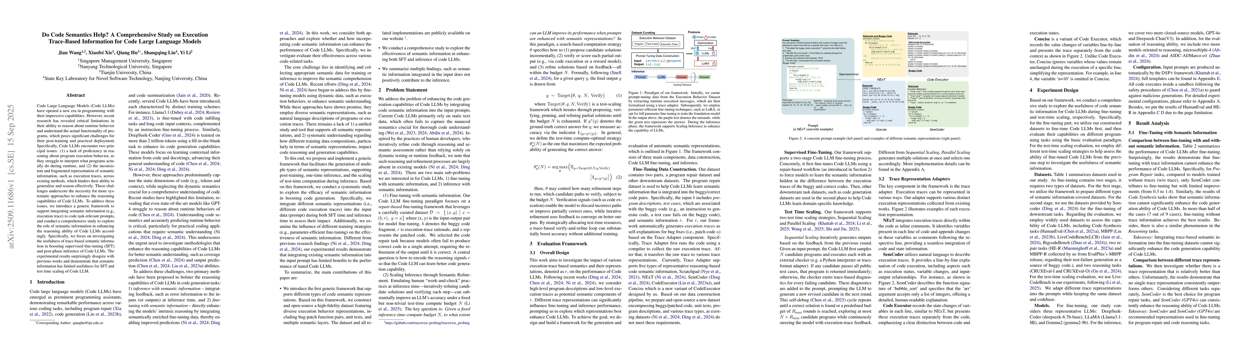 Thumbnail for Do Code Semantics Help? A Comprehensive Study on Execution Trace-Based
  Information for Code Large Language Models