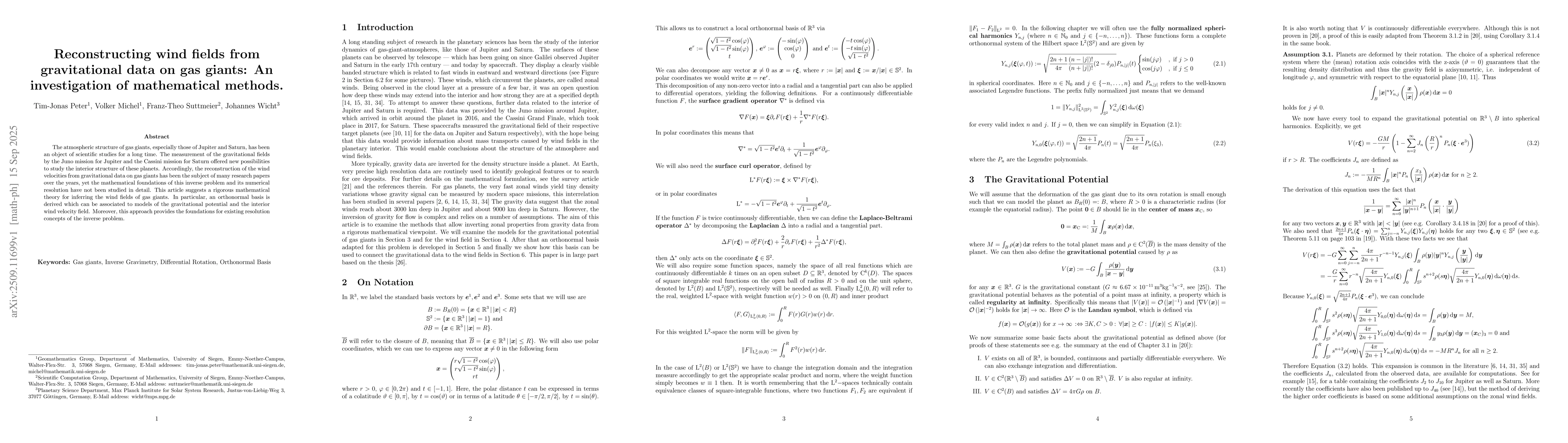 Thumbnail for Reconstructing wind fields from gravitational data on gas giants: An
  investigation of mathematical methods